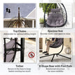 Rope-weave hanging egg chair – image 7