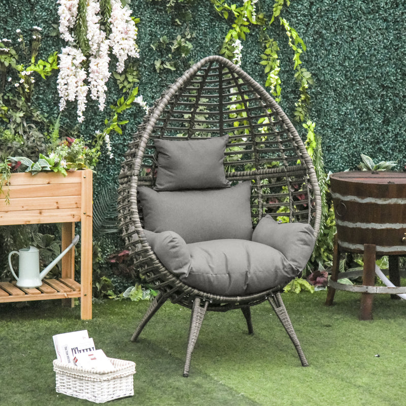 Teardrop rattan egg chair – image 10