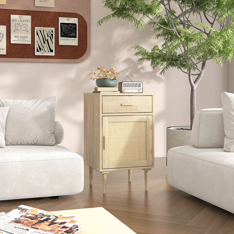Boho rattan bedside table – image 2