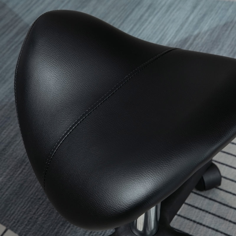 Black curved salon stool – image 8