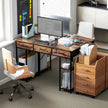 120 cm brown desk with charging station – image 8