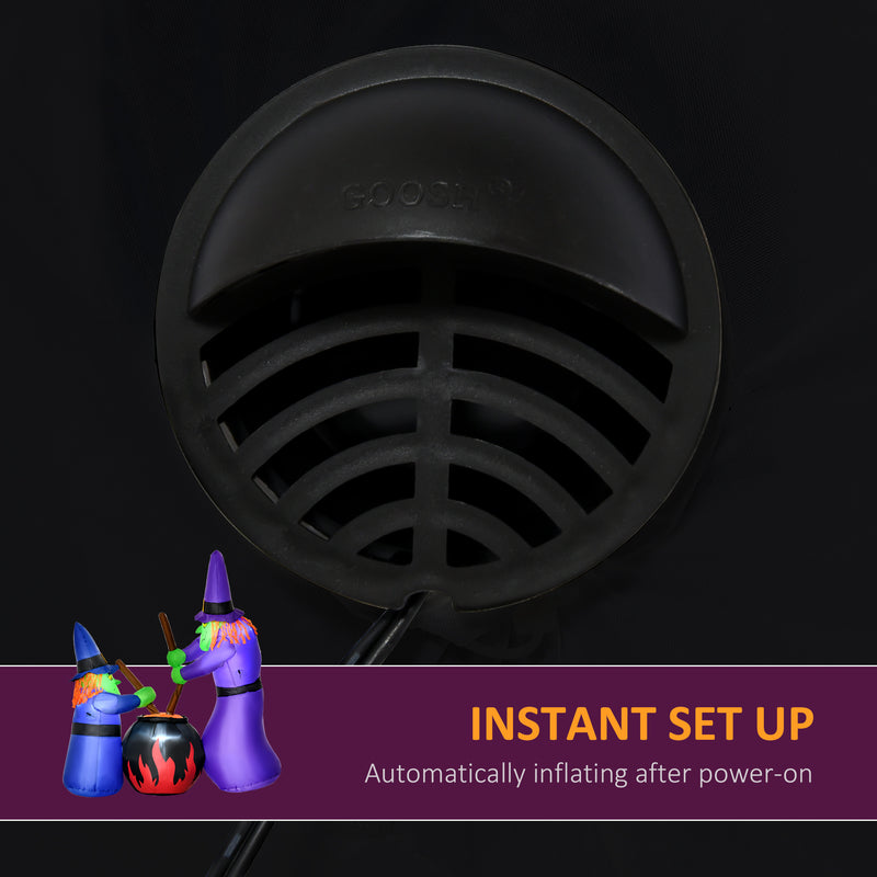 1.8m Inflatable Witches & Cauldron with LED Lights – image 6 of 9