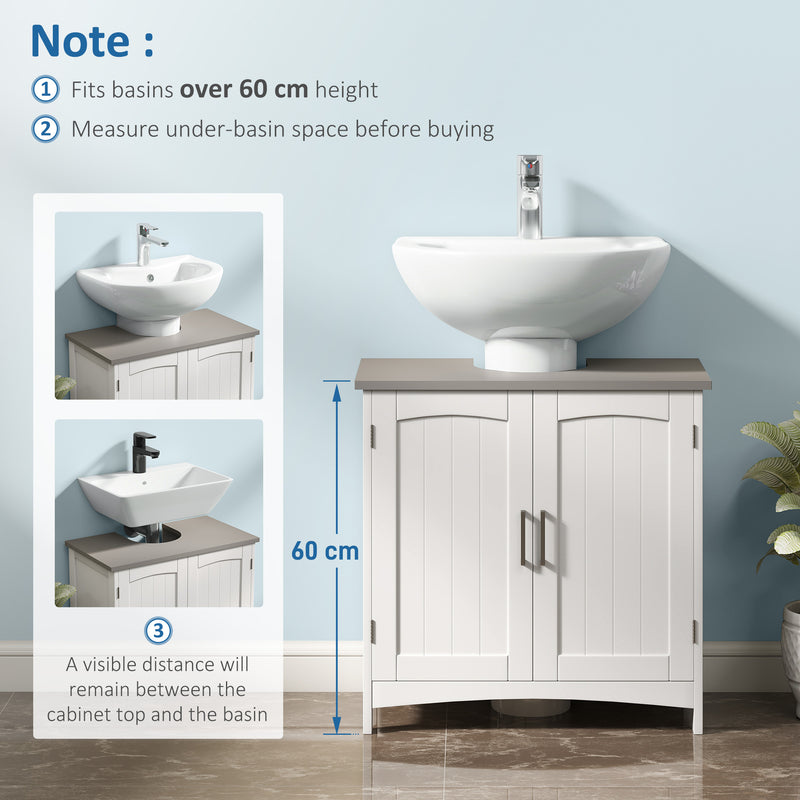 Light grey pedestal under sink cabinet – image 5