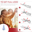 HOMCOM 6FT Artificial Fibre Optic Christmas Tree Seasonal Decoration w/ LED Lights Pre-Lit Easy Store White Blue – view 7