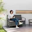 Outsunny 125L Storage Garden Bench, with Cushion - Grey – view 10