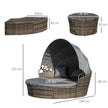 Round rattan daybed set – image 3