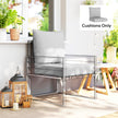 Light grey deep seating chair cushion set – image 7