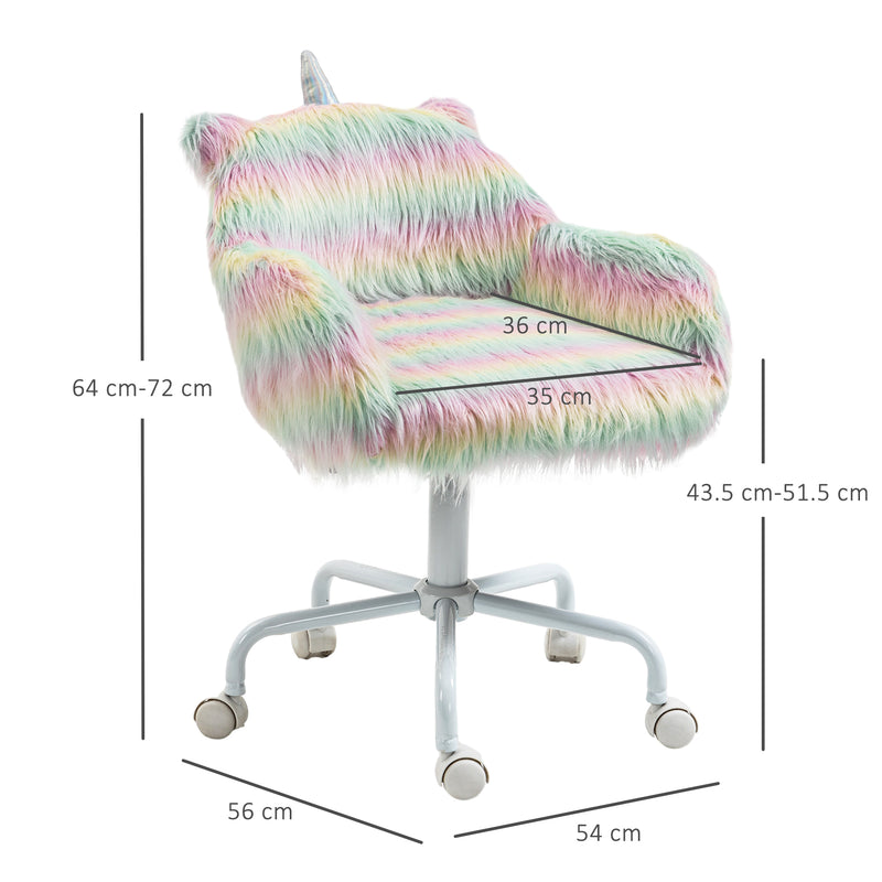 Fluffy unicorn desk chair – image 3