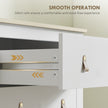 White 4-drawer chest with leather handles – image 7