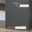 High gloss computer desk with cabinet – image 6