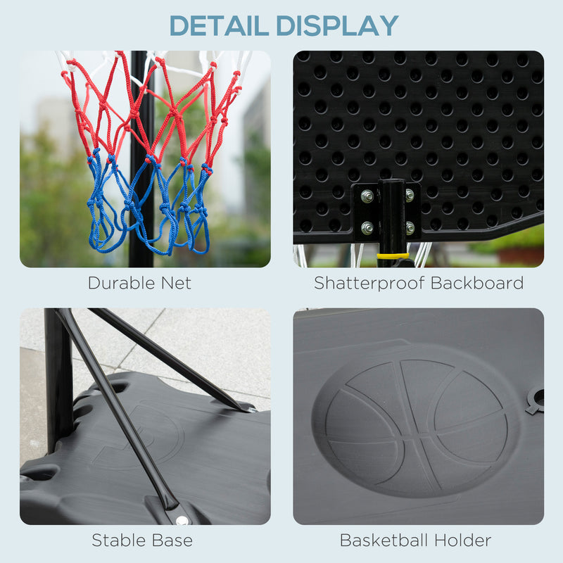Black adjustable basketball hoop – image 7