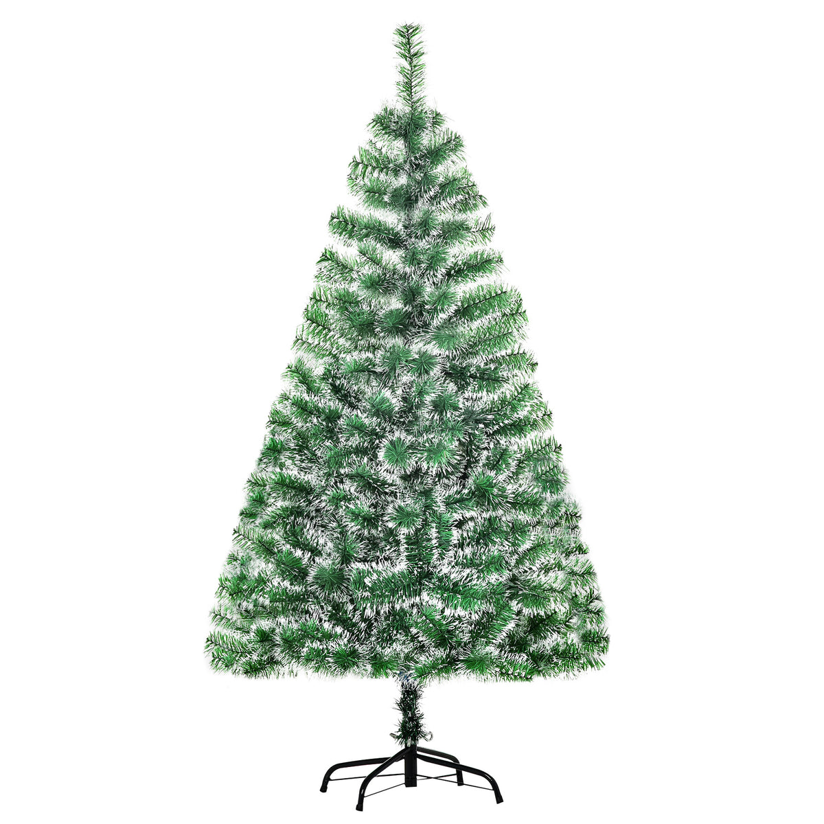 5ft green artificial Christmas tree with metal stand