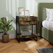 Rustic brown bedside table – image 2