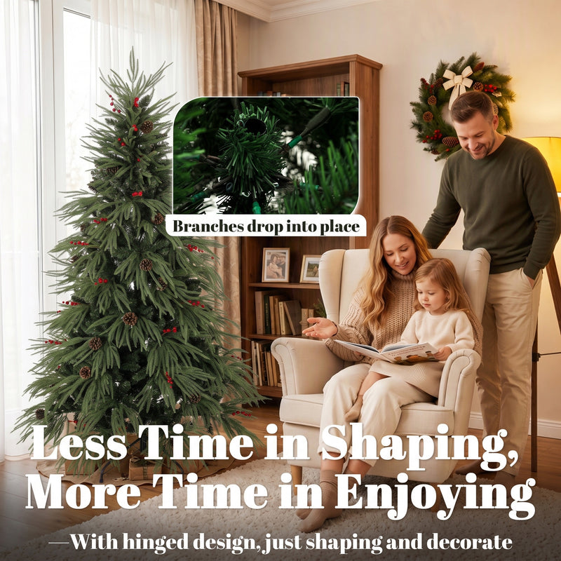 6ft pre-decorated Christmas tree – image 6