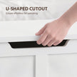 HOMCOM 127L Home Storage Box, with Safety Hinges - White Wood-Effect – view 6