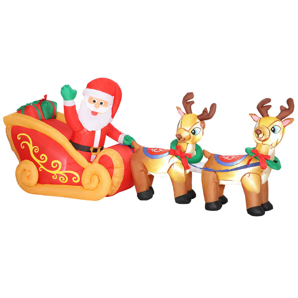 7.9ft Santa Sleigh on a white background