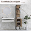 Tall 185 cm natural cabinet on legs – image 4