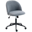HOMCOM Teddy Fleece Office Chair with Wheels - Grey – view 10