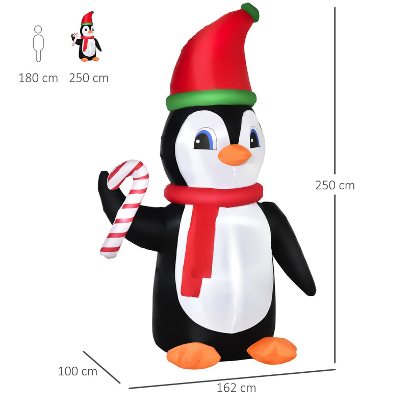 Size diagram of the 8ft penguin