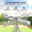 3-seater sling garden swing light grey – image 4