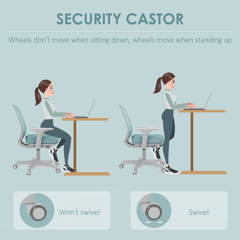 Vinsetto 44-56cm Mesh Back Office Chair - Light Green – view 4