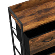 HOMCOM Rustic Chest of Six Fabric Drawers - Rustic Brown – view 10