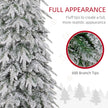 6ft snow-covered slim Christmas tree – image 5