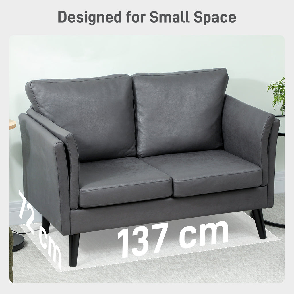 Two-Seater Leathaire Sofa - Grey