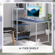 Industrial desk with bookshelf – image 5