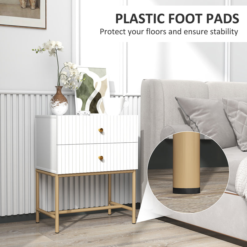 Raised ridged bedside table – image 6