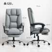 HOMCOM 155° Reclining Faux Leather Swivel Office Chair -Black – view 3