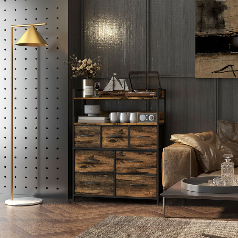 Rustic 7-drawer storage unit – image 9
