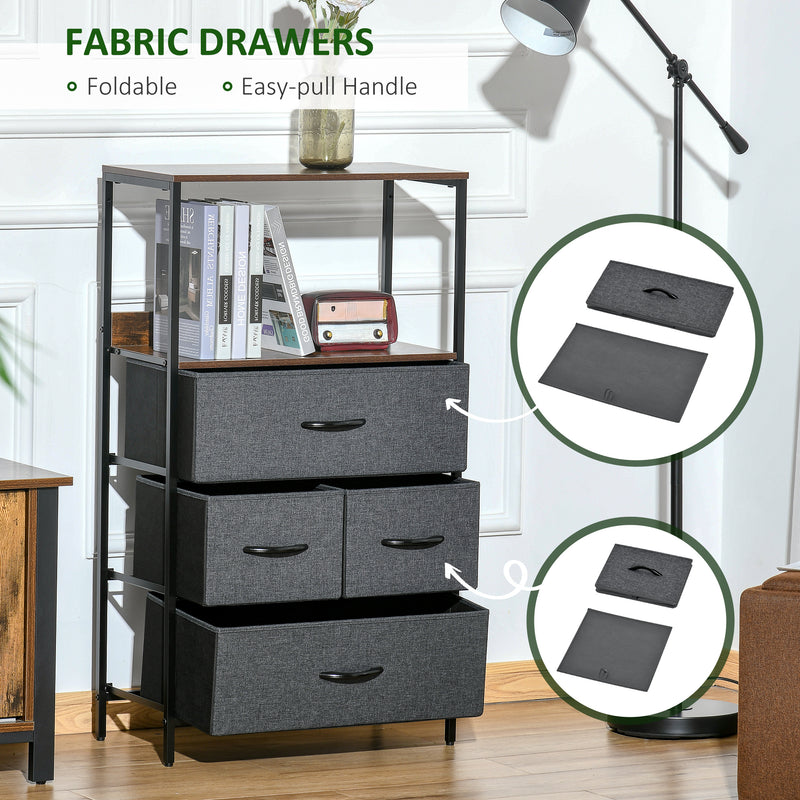 4-drawer fabric storage unit – image 5