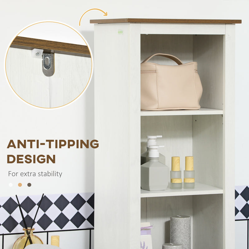 Tall bathroom cabinet with shelves – image 6