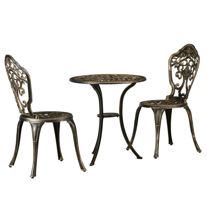 Floral cast aluminium bistro set – image 10