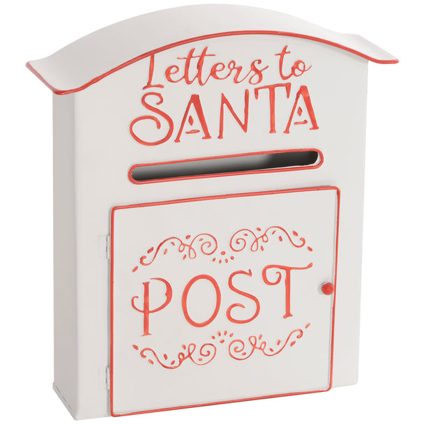 White Letters to Santa Postbox for A5 Letters on a white background