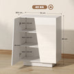 White gloss storage cabinet – image 3