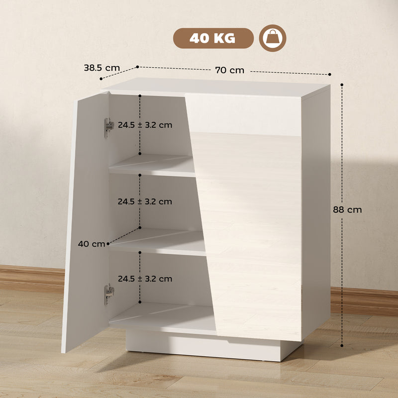 White gloss storage cabinet – image 3