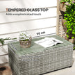 Light grey rattan coffee table – image 5