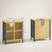 Black bamboo under sink cabinet – image 3