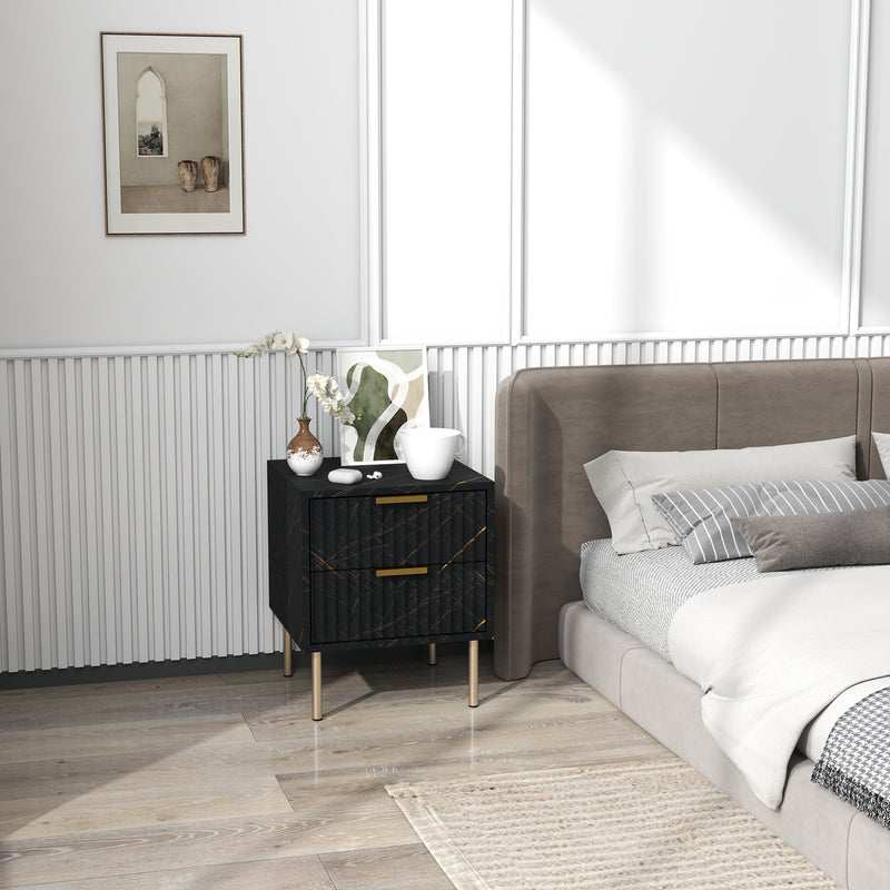 Marble-effect bedside table – image 2