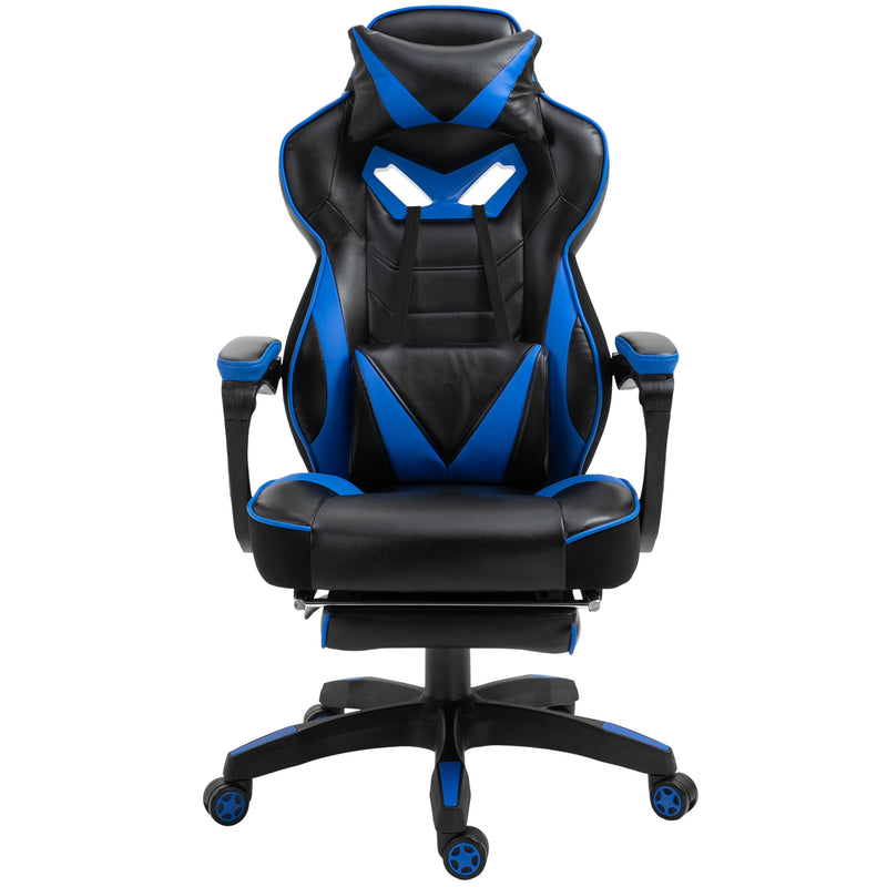 Racing gaming chair with footrest – image 10