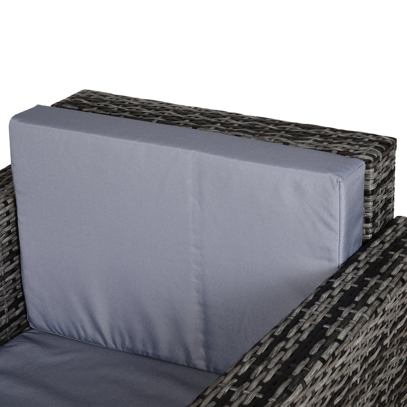 Mixed grey rattan armchair – image 8
