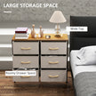 Cream 6-drawer fabric chest – image 4