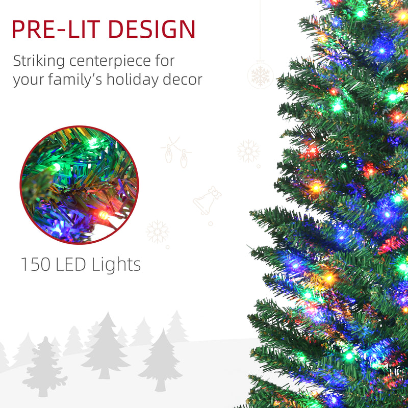 6ft pre-lit pencil tree, multi-colour LEDs – image 6