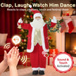 Santa figure shown singing and moving