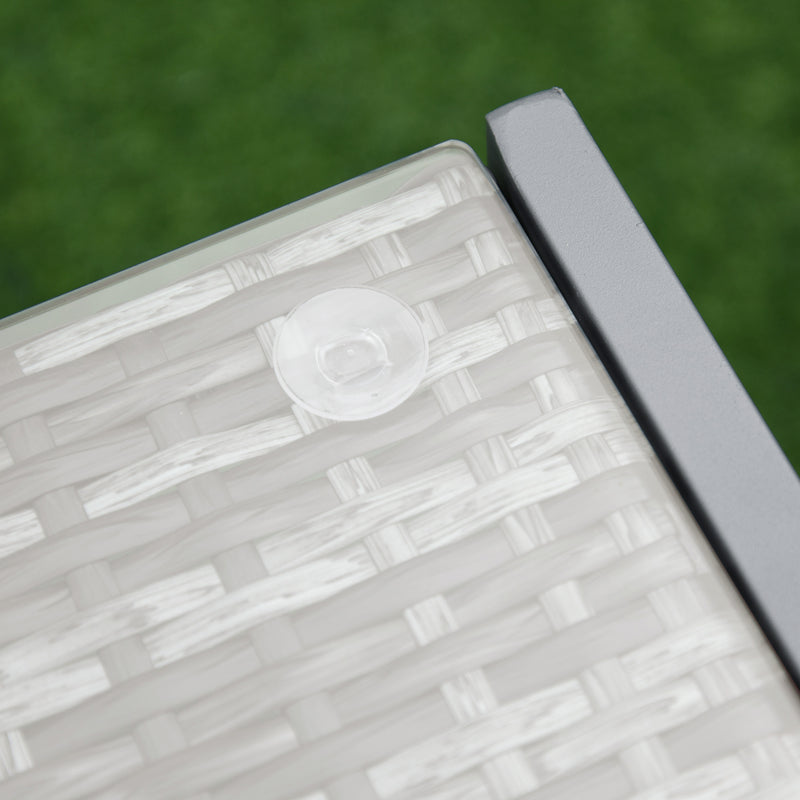 Grey rattan side table – image 9