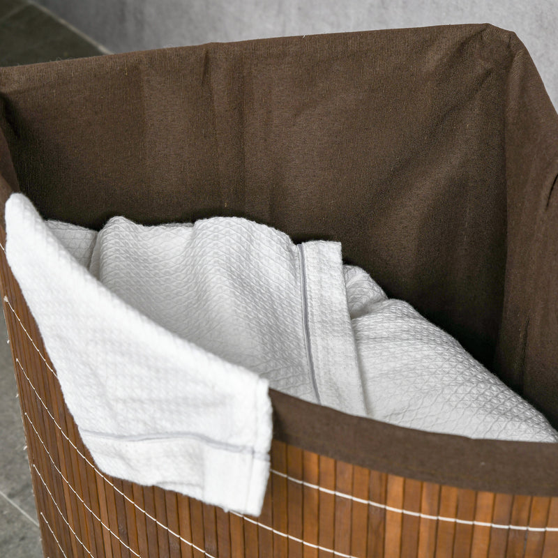 Corner bamboo laundry basket – image 8