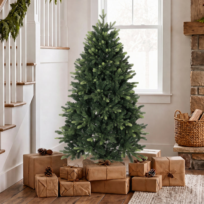 5ft Christmas tree with fir wood base – image 8