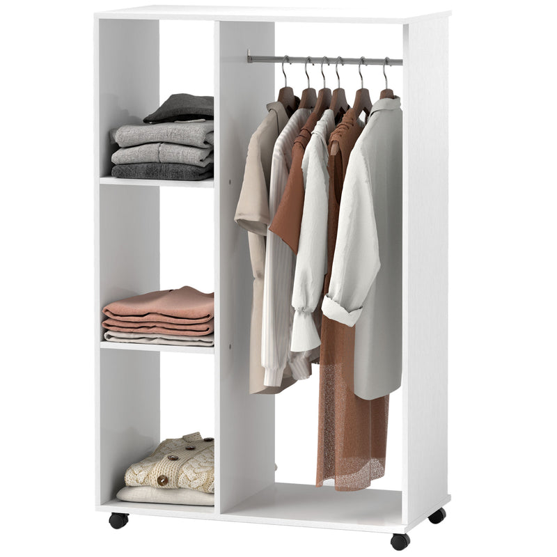 White open wardrobe on wheels – image 10